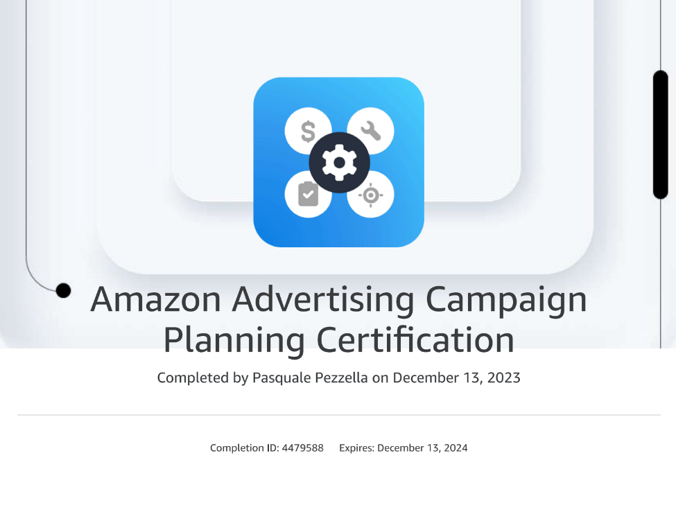 Amazon Advertising Campaign Planning Certification